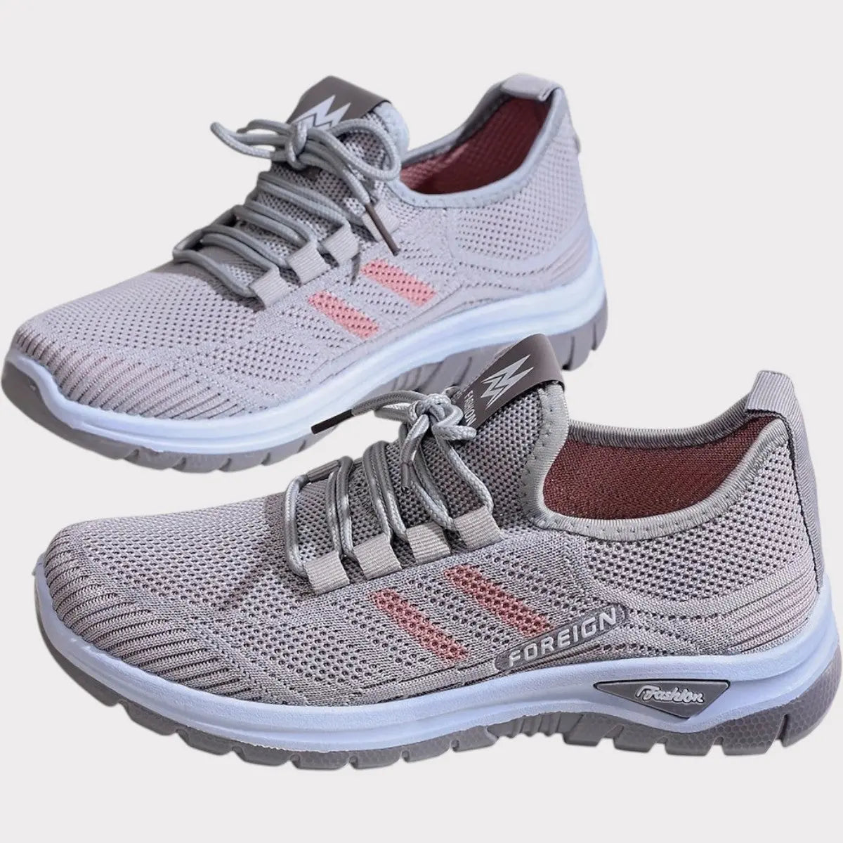 Lette mesh-treningssko – Plum