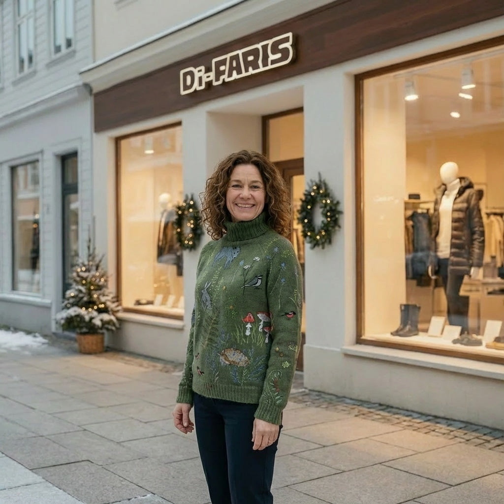 Noor | Strikkegenser med naturmotiver