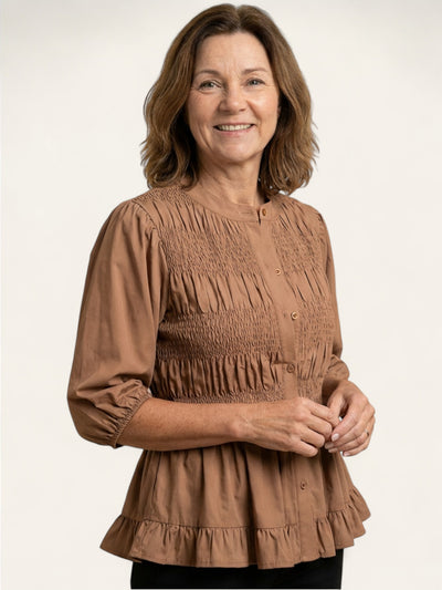 Veronika | Plissert skjorte