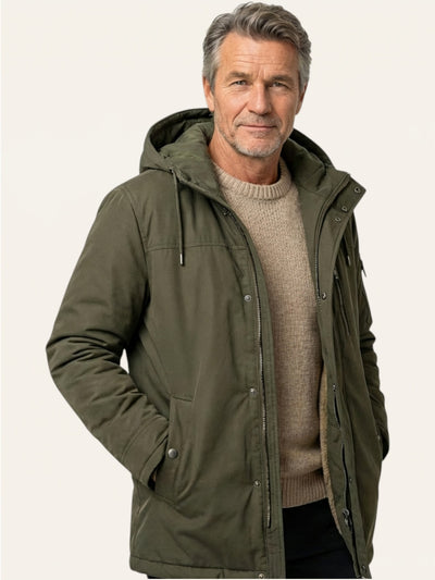 Herrenjakke med hette | Varm