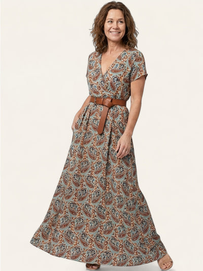 Selma | Bohemsk maxikjole med rynket midje