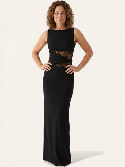 Leni | Figurbetont maxikjole med diskrete utskjæringer og snøring