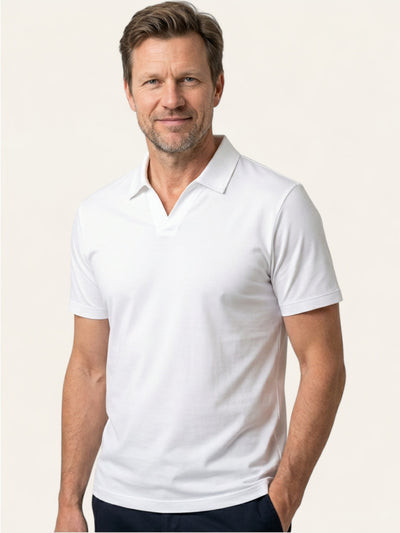 Nils | Poloskjorte i bomull og silke