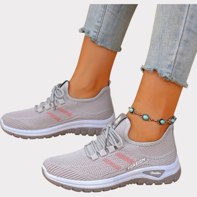 Lette mesh-treningssko – Plum