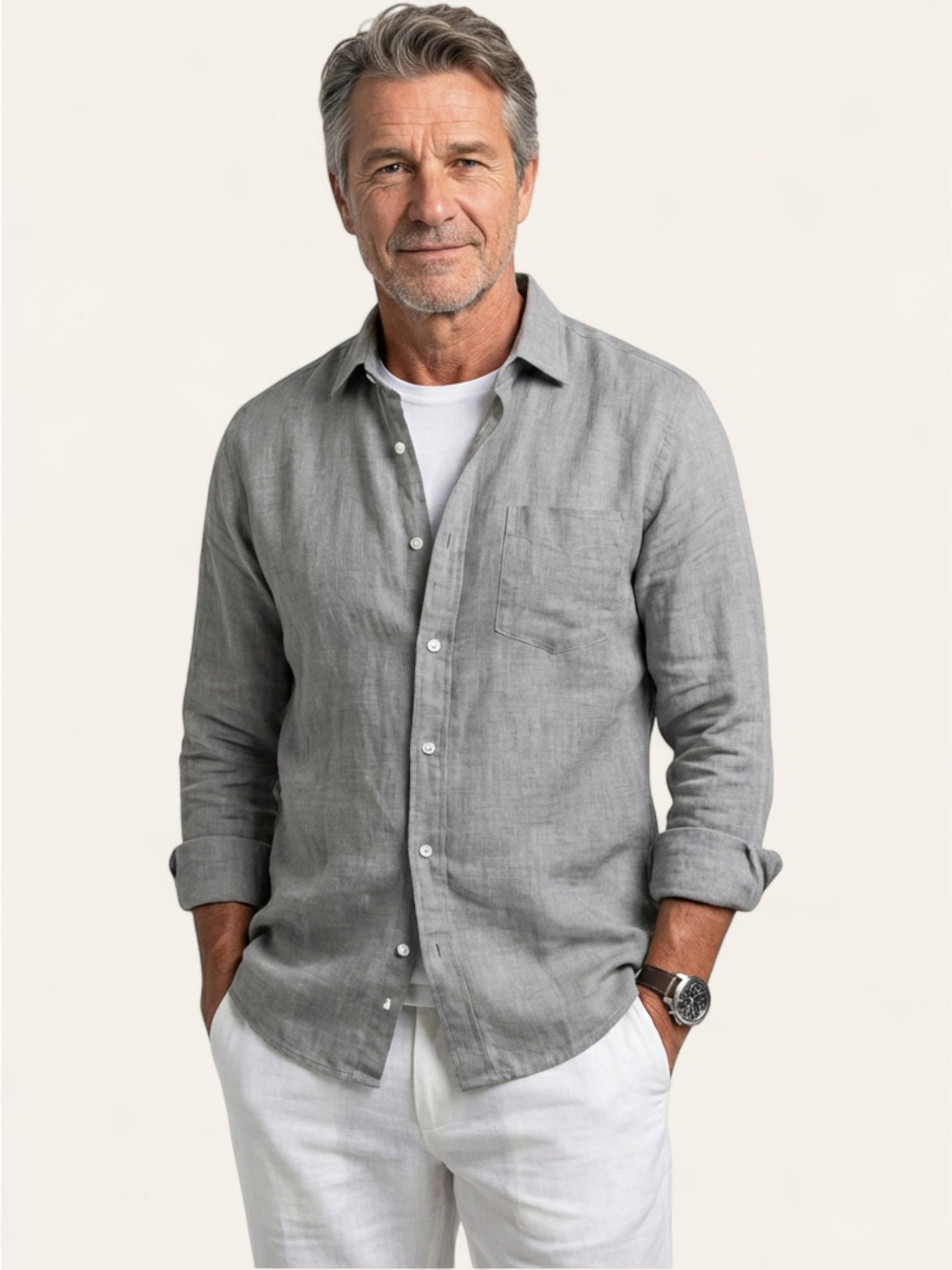 Florián | Uformell bomullsskjorte for menn