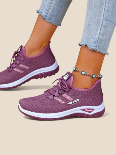 Lette mesh-treningssko – Plum