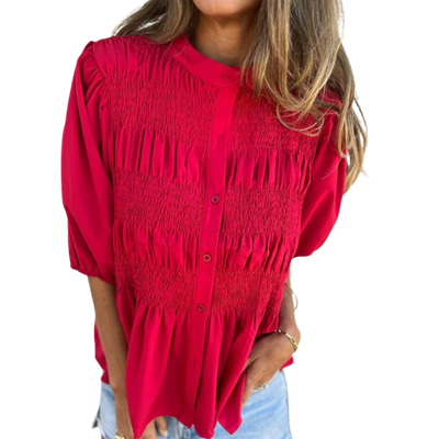 Veronika | Plissert skjorte